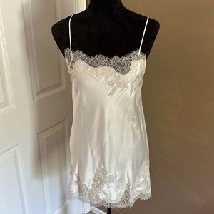 Victoria’s Secret white silk and lace slip